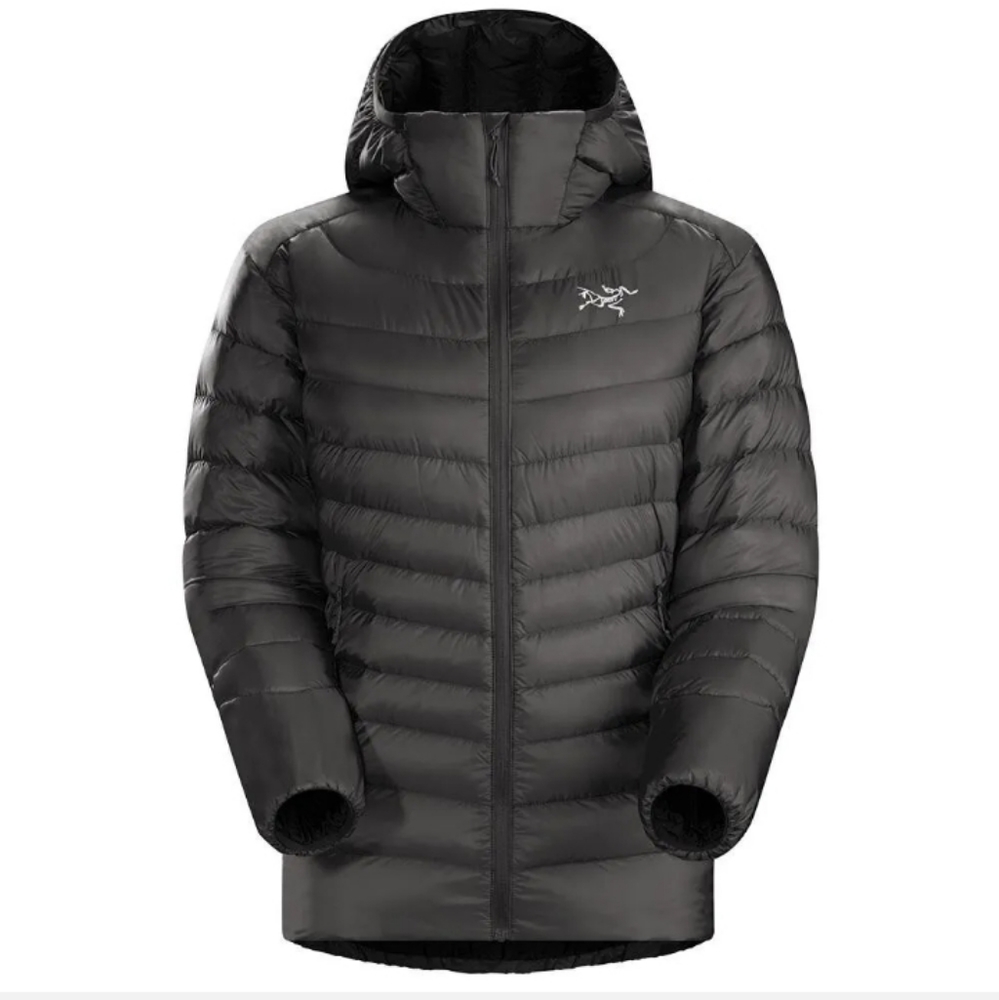 Arc'teryx  Women's Cerium Lt Hooded Goose Down Full Zip Jacket Black Size Medium